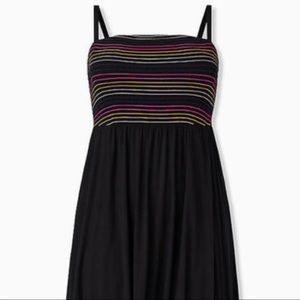 Torrid Super Soft Rainbow Stripe Skater Dress